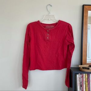 St. John's Bay Red Long Sleeved Top